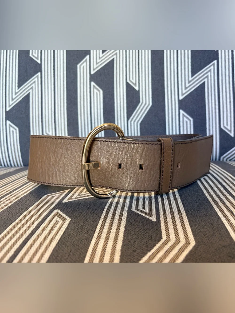 Banana Republic Taupe Brown Leather Belt Size S Made in Italy